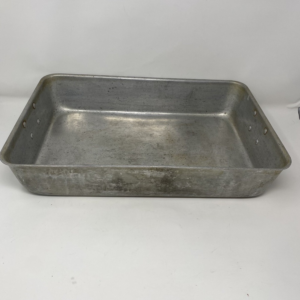 Vtg National Sanitation Foundation NSF Commercial Aluminum Cookware 18x12x3.5" - Picture 7 of 9